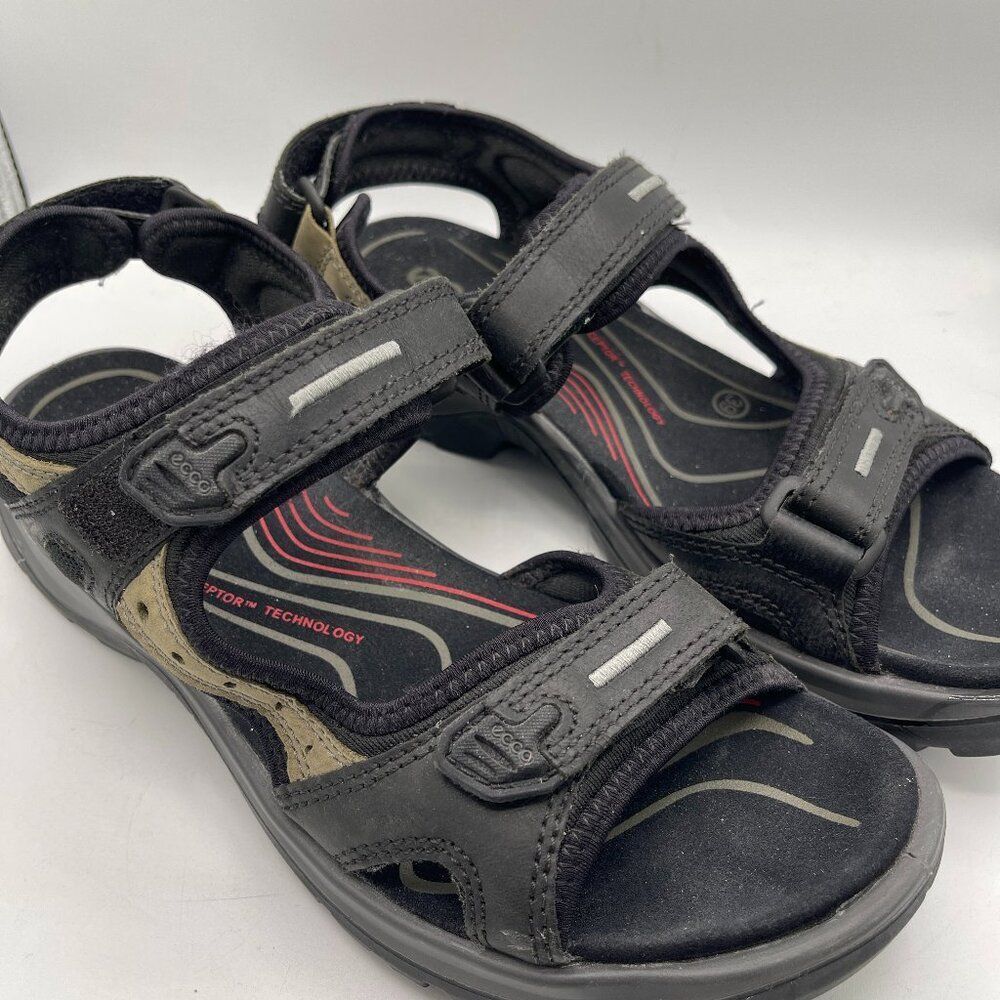 ECCO Outdoor Hiking Sandals | Size 39 | Black & Tan | Durable & Comfy